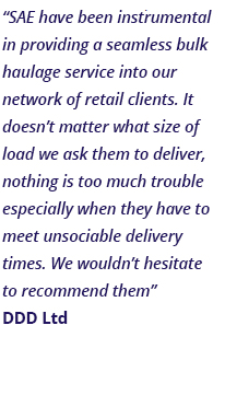 SAE Logistics, Rickmansworth | Testimonials