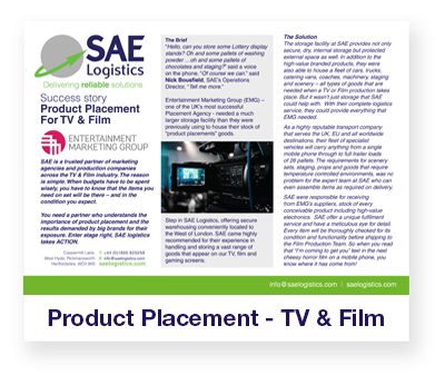 SAE Logistics, Rickmansworth | Delivering reliable logistics and storage solutions